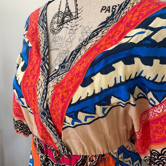 COLOURFUL MAXI DRESS - Picture 4 of 9